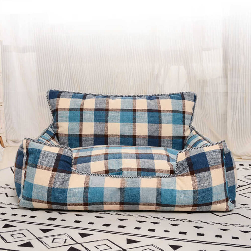 Cozy Pet Sofa Bed Set Includes Blanket Pillow Soft Durable