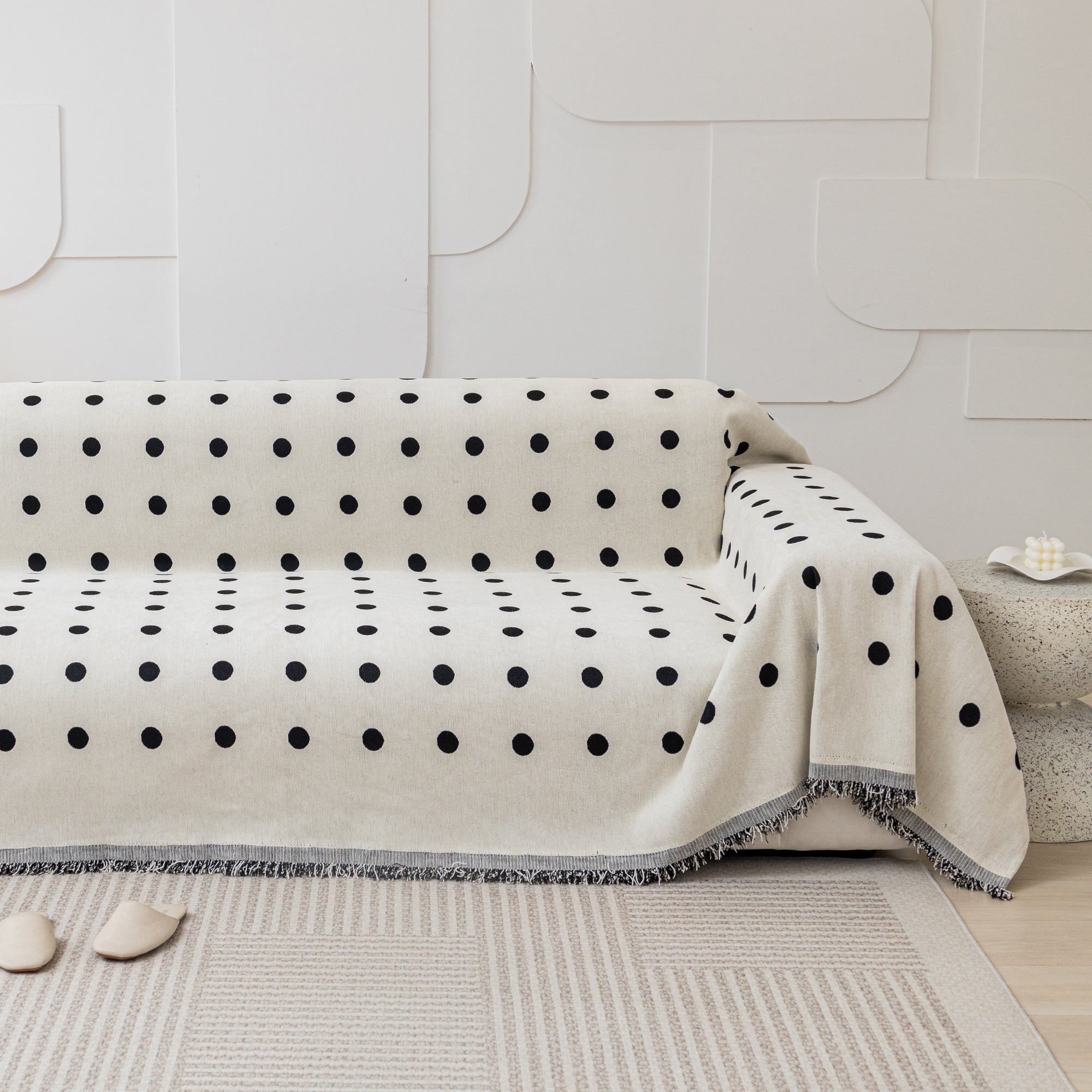 Black Boba Reversible Comfort Sofa  Cover - Modern, Stylish & Durable Sofa Protection