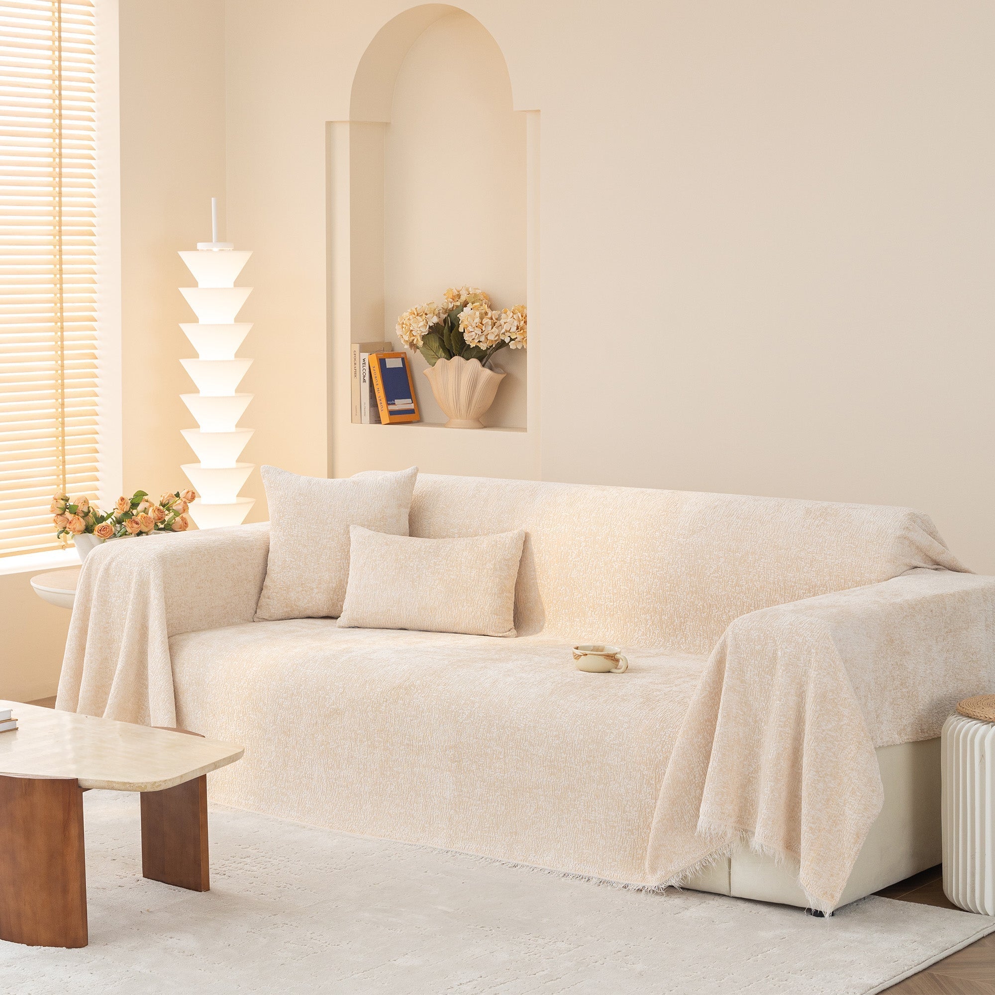 Coconut Dreams Sofa Cover - Modern, Stylish & Durable Sofa Protection