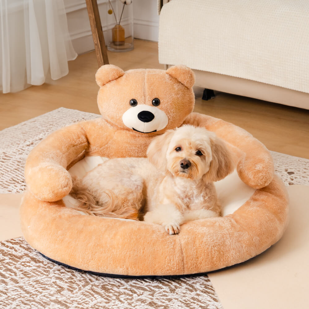 Cozy Bear Cat Sofa Soft Cuddly Adorable Kerseymer Fabric