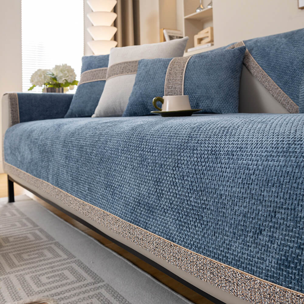 All-Season Modern Tweed Woven Chenille Anti-Slip Cover