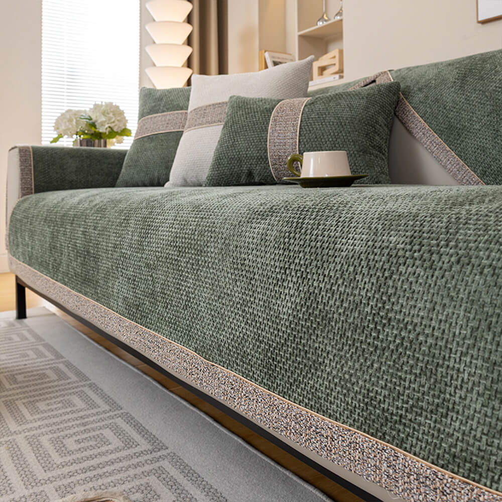 All-Season Modern Tweed Woven Chenille Anti-Slip Cover