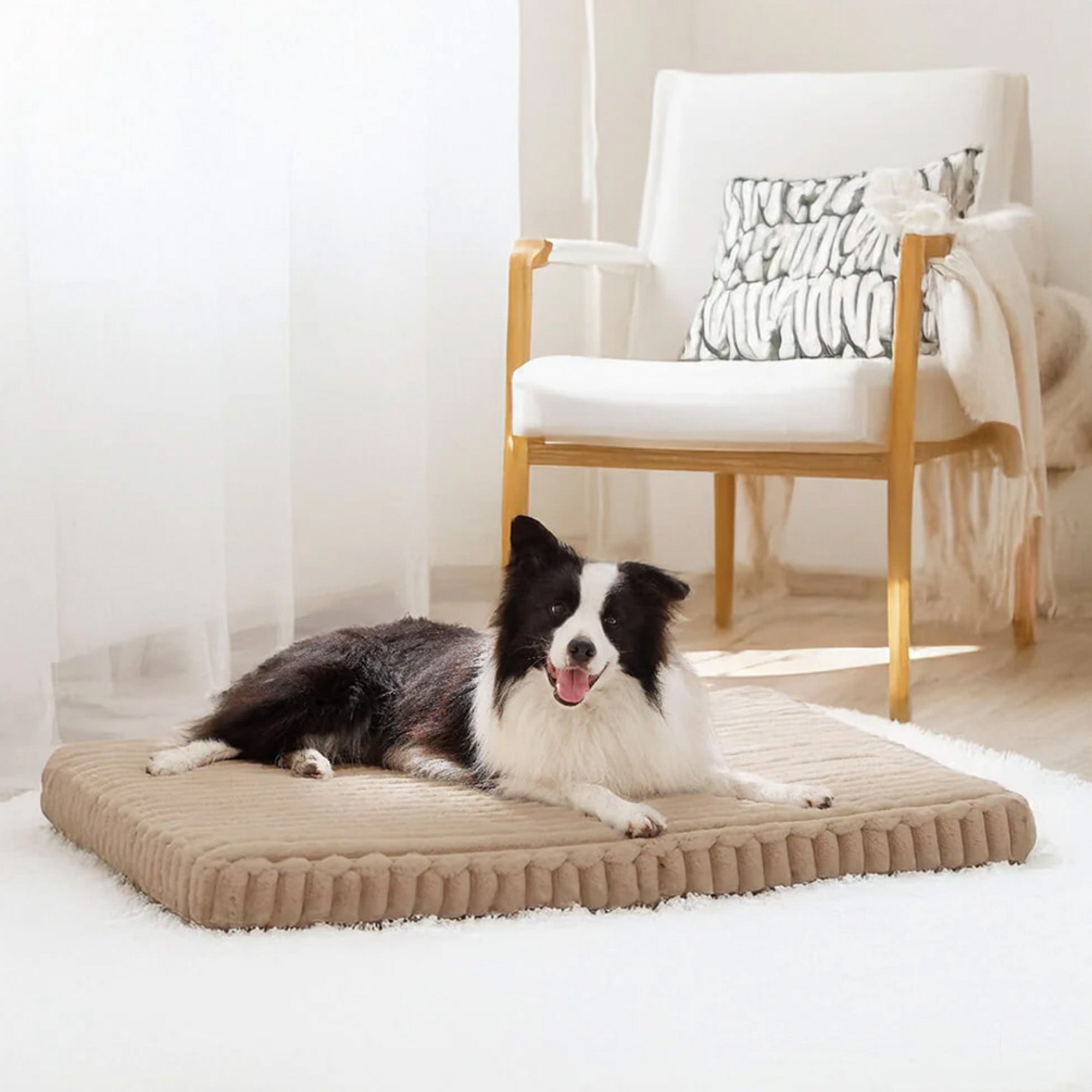 Faux Rabbit Fur Orthopedic Pet Bed Ultra Soft Warm Supportive