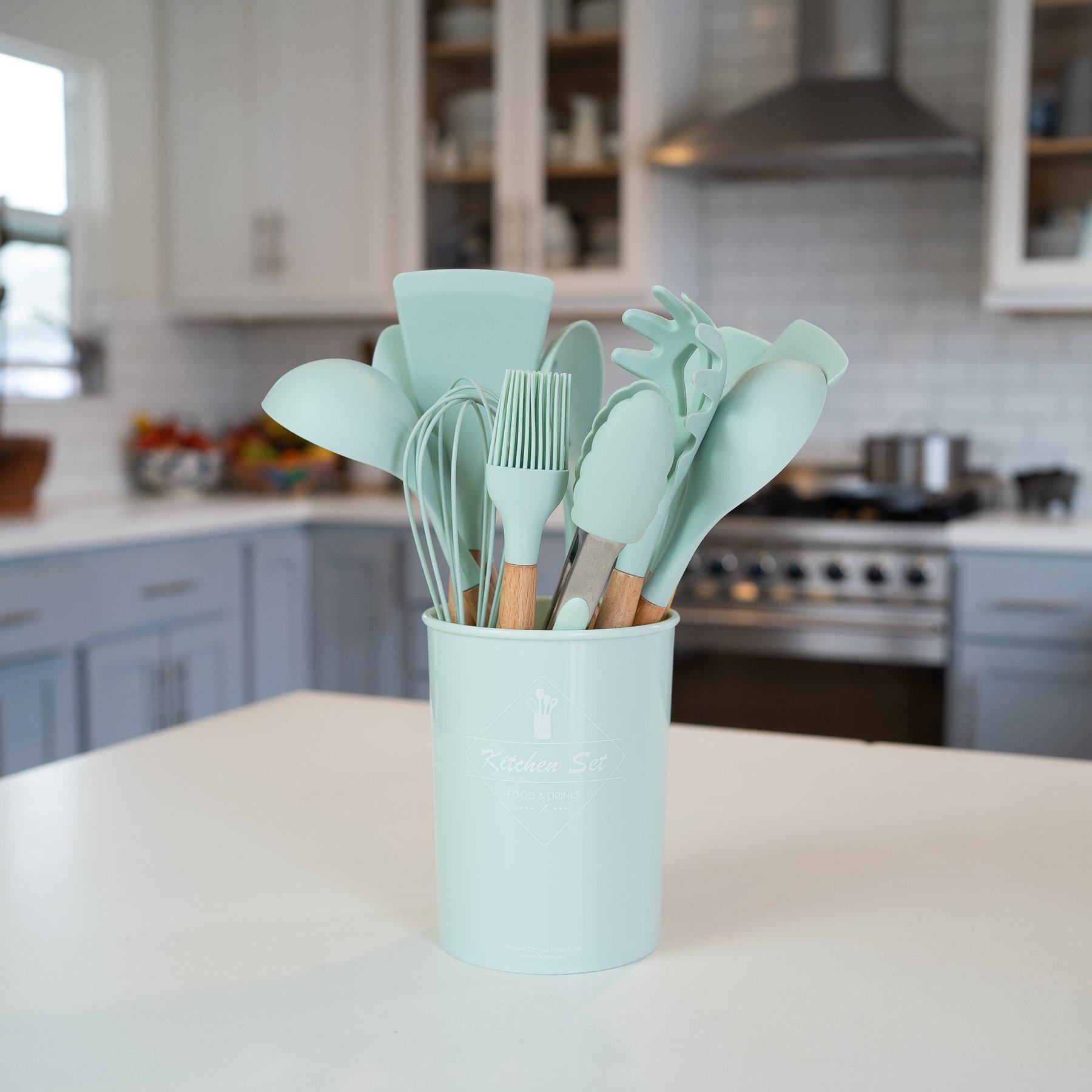 ChefMate – Versatile Silicone Cookware Set with Wood Handles