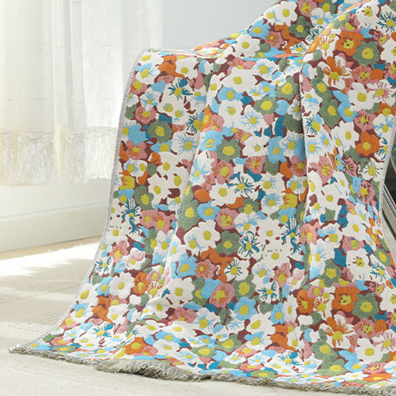 Painting Style Flower Reversible Cotton Bath Towel 80cm x 160cm