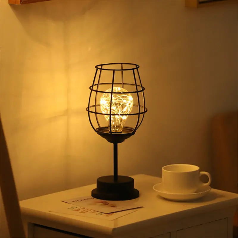 Classic Bedside Orson Decanter Table Light with LED Warm Glow