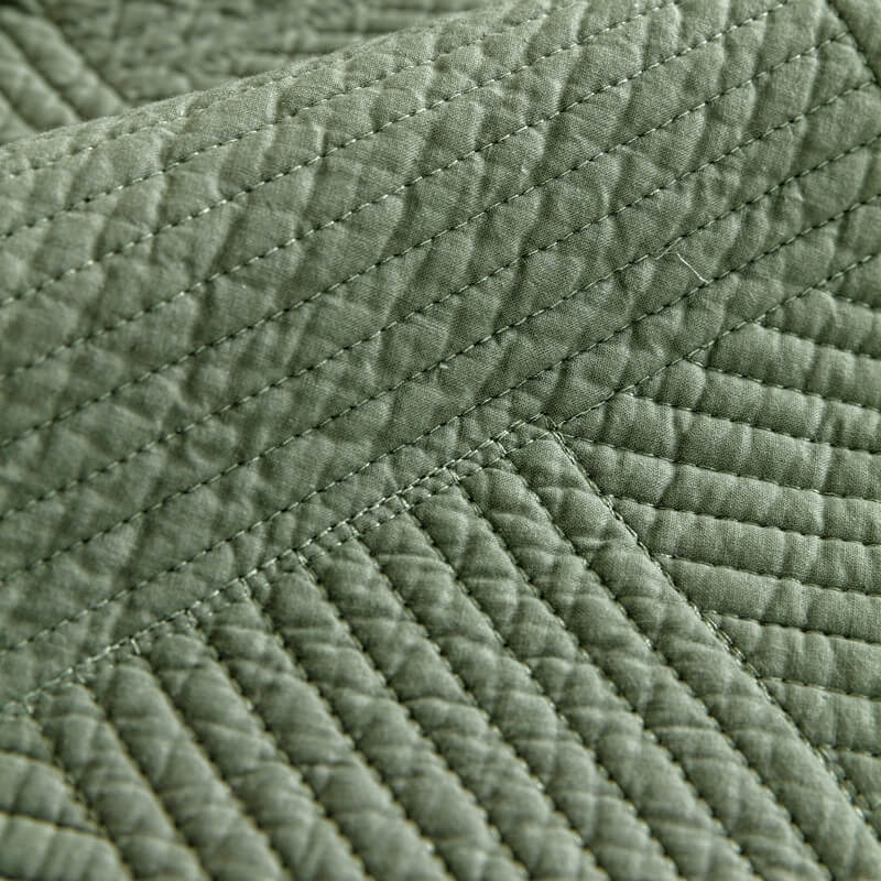 Minimalist All-Season Solid Cotton Geometric Couch Cover