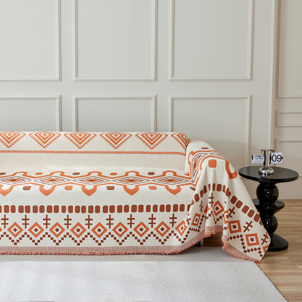 Geometric Boho Sofa Cover - Modern, Stylish & Durable Sofa Protection