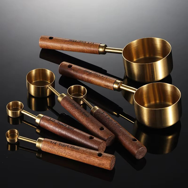 TimberScale 8-Piece Measuring Set in Solid Oak & Stainless Steel