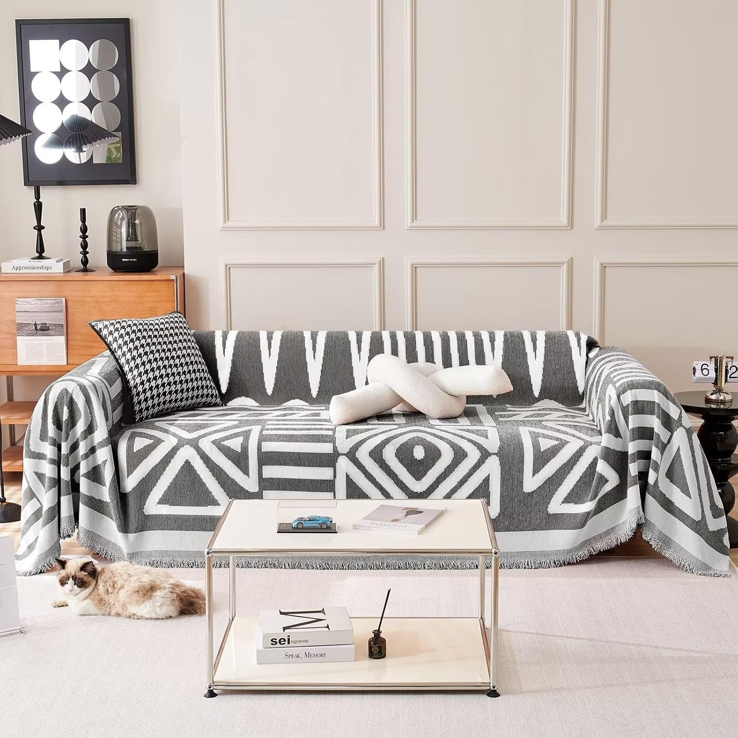 Geometric Bohemian Style Sofa Cover - Modern, Stylish & Durable Sofa Protection