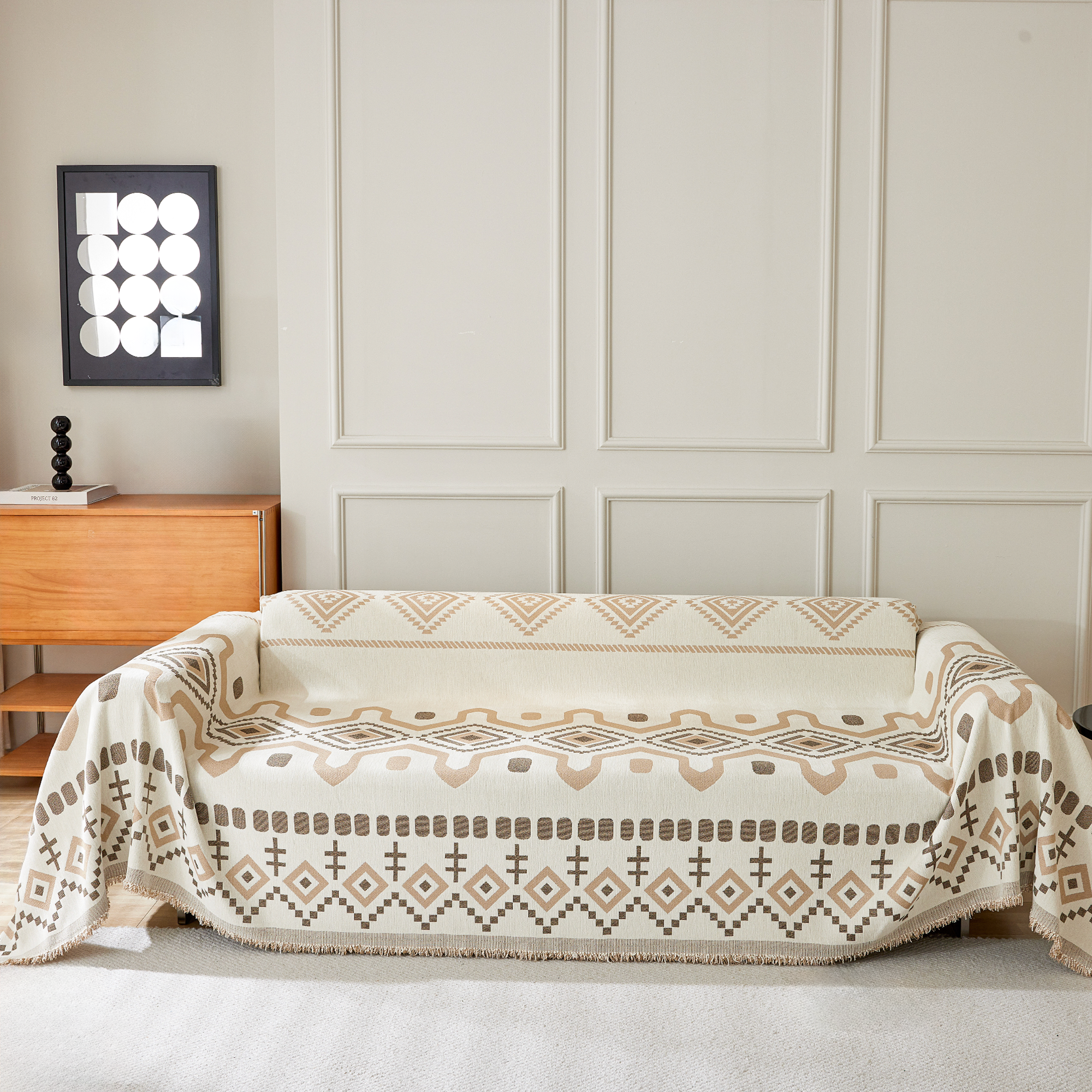 Geometric Boho Sofa Cover - Modern, Stylish & Durable Sofa Protection