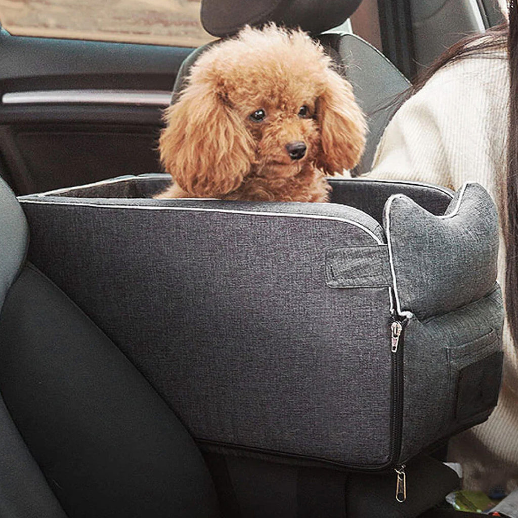 Suede Square Lookout Pet Car Seat – Secure, Comfortable, and Stylish