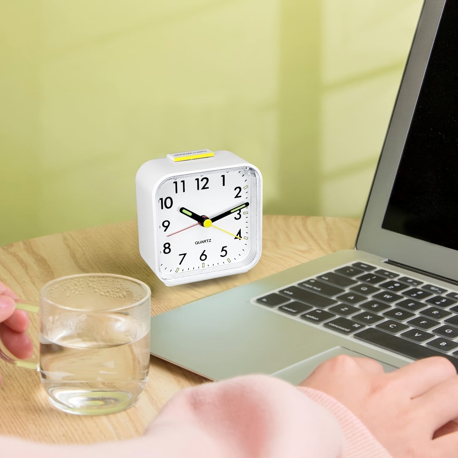 Timeless Journey Classic Square Travel Alarm Clock Snooze