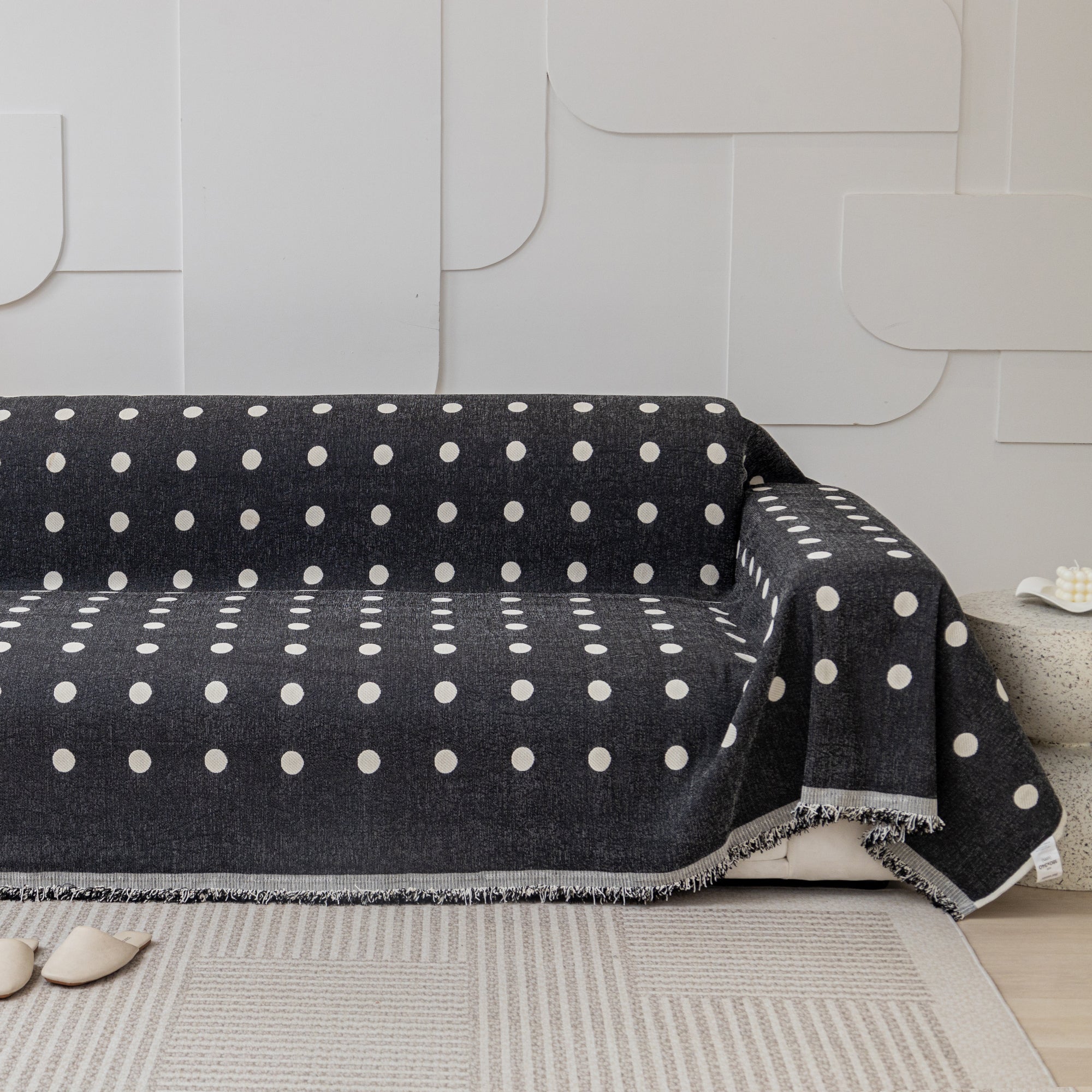 Black Boba Reversible Comfort Sofa  Cover - Modern, Stylish & Durable Sofa Protection