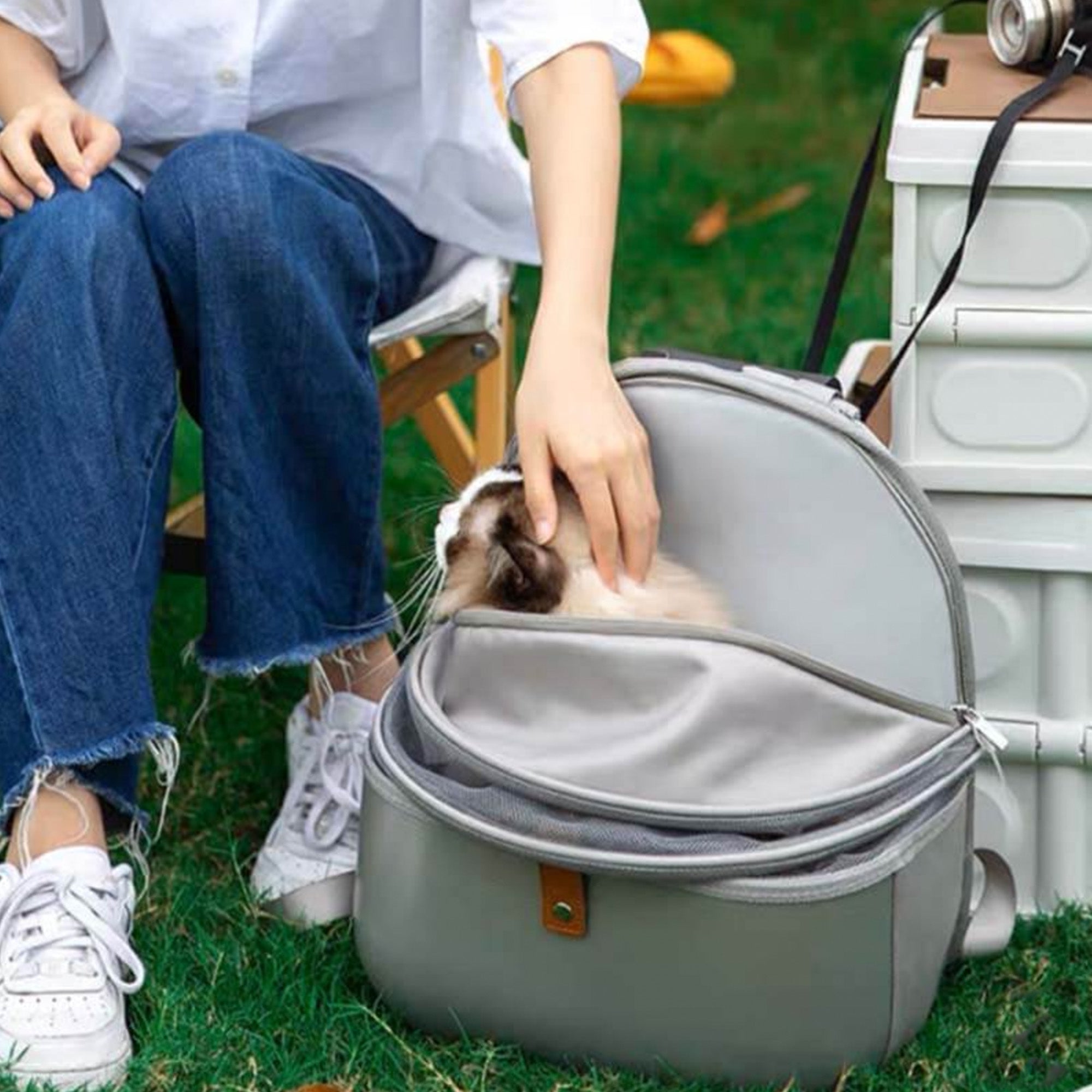 Breathable Cat Travel Bag – Spacious, Ventilated & Travel-Friendly