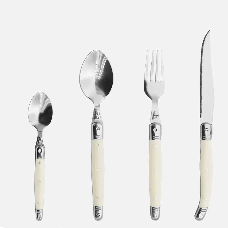 IvoryElegance – Luxury Laguiole Cutlery Set in Stainless Steel