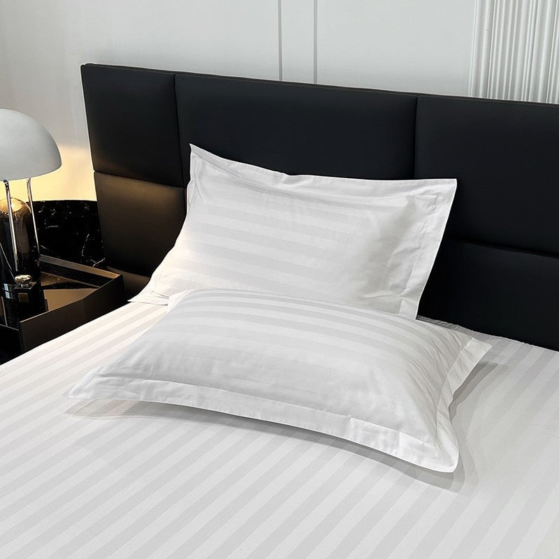 Nordic Luxe Hotel Striped Duvet Cover Set (Organic Cotton, 600 TC)