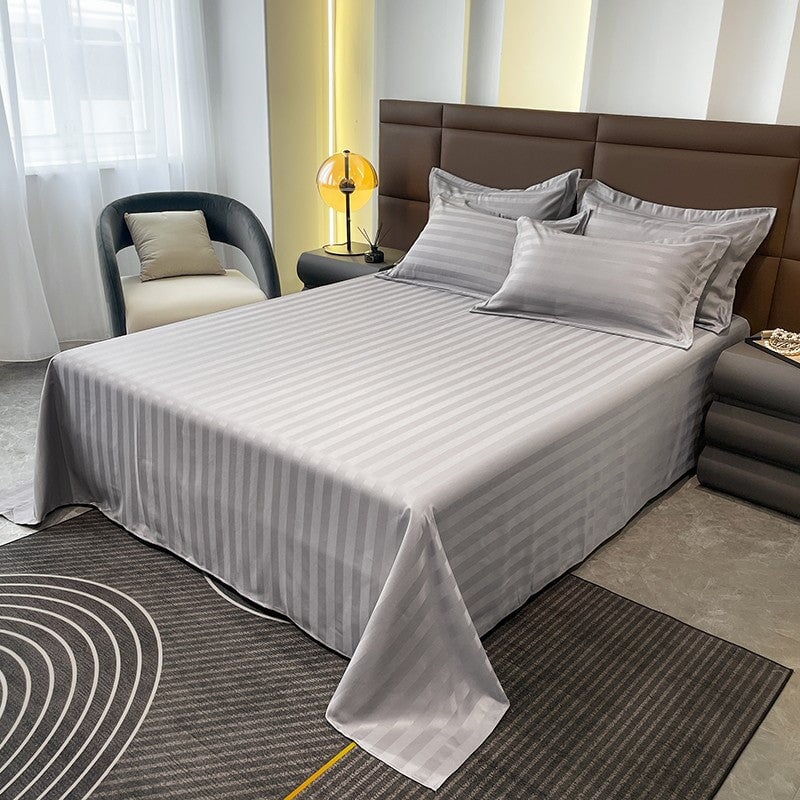 Nordic Luxe Hotel Striped Duvet Cover Set (Organic Cotton, 600 TC)