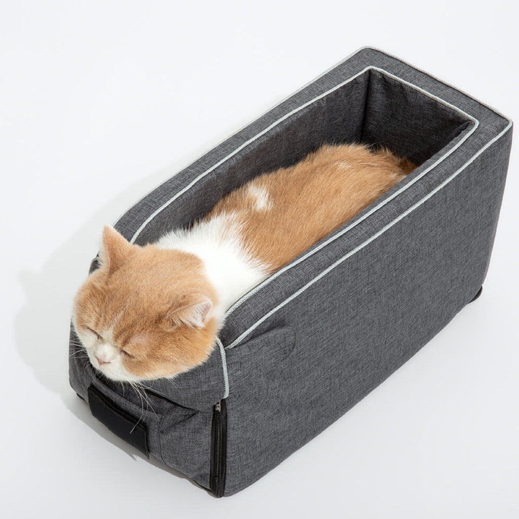 Suede Square Lookout Pet Car Seat – Secure, Comfortable, and Stylish
