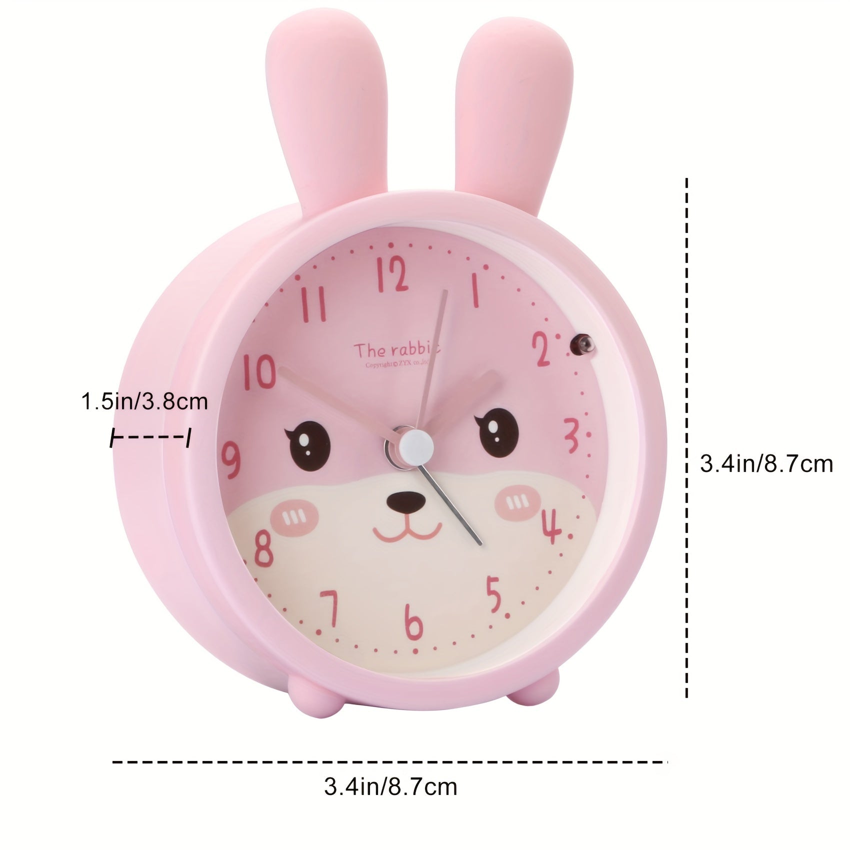 QuietGlow Silent Alarm Clock with Night Light for Sleep