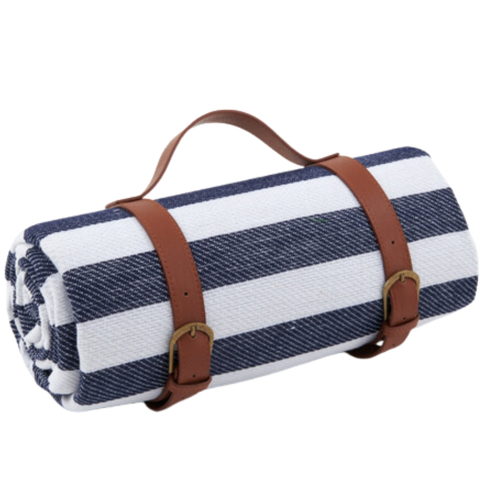 Reversible Checkered Cotton Picnic Blanket