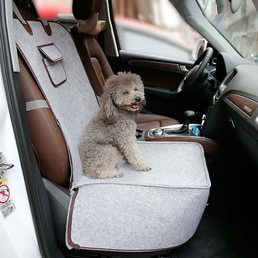 Nature Felt Fabric Dog Car Seat – Secure, Comfortable, and Durable