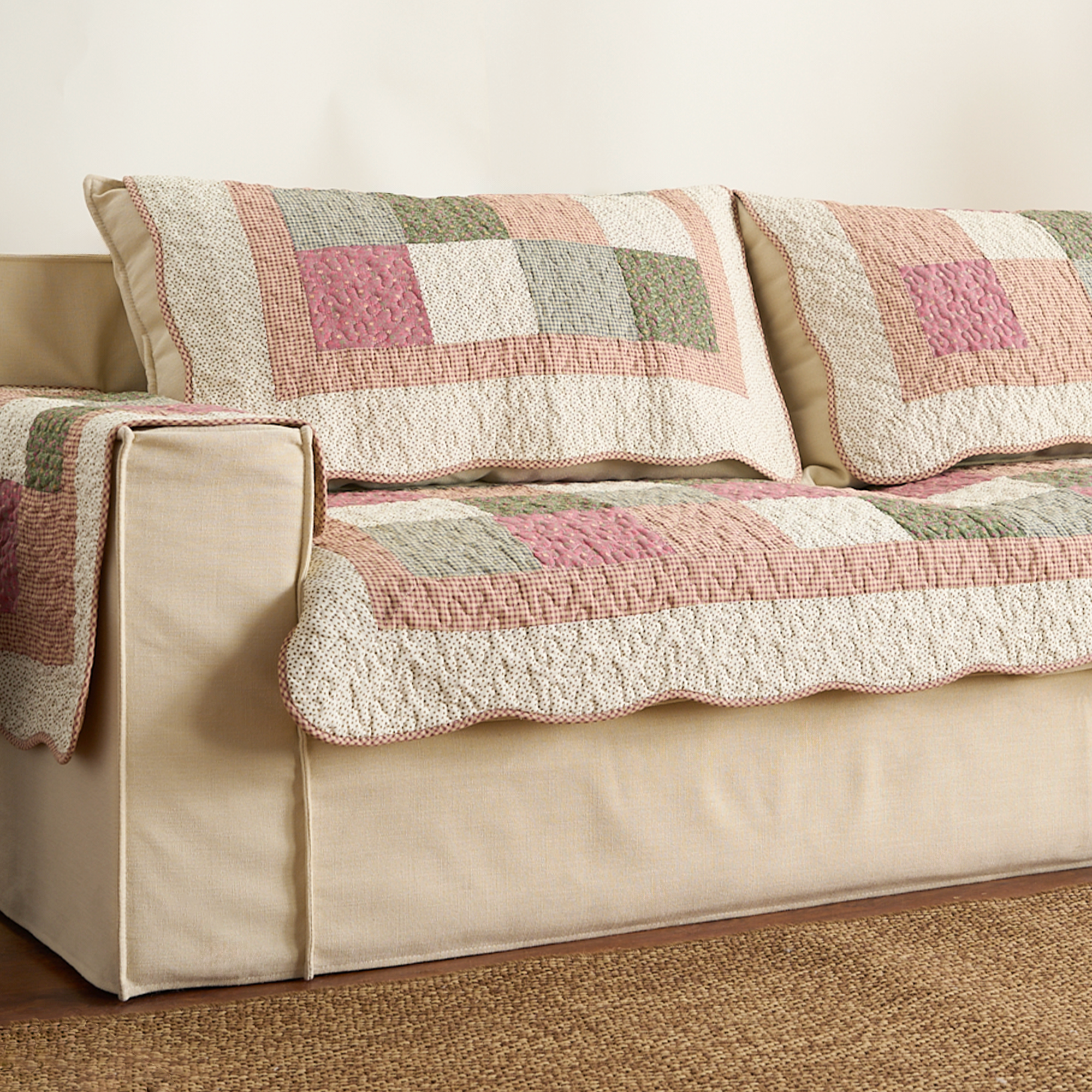 Washable Whimsy Quilted Sofa Cover  - Modern, Stylish & Durable Sofa Protection