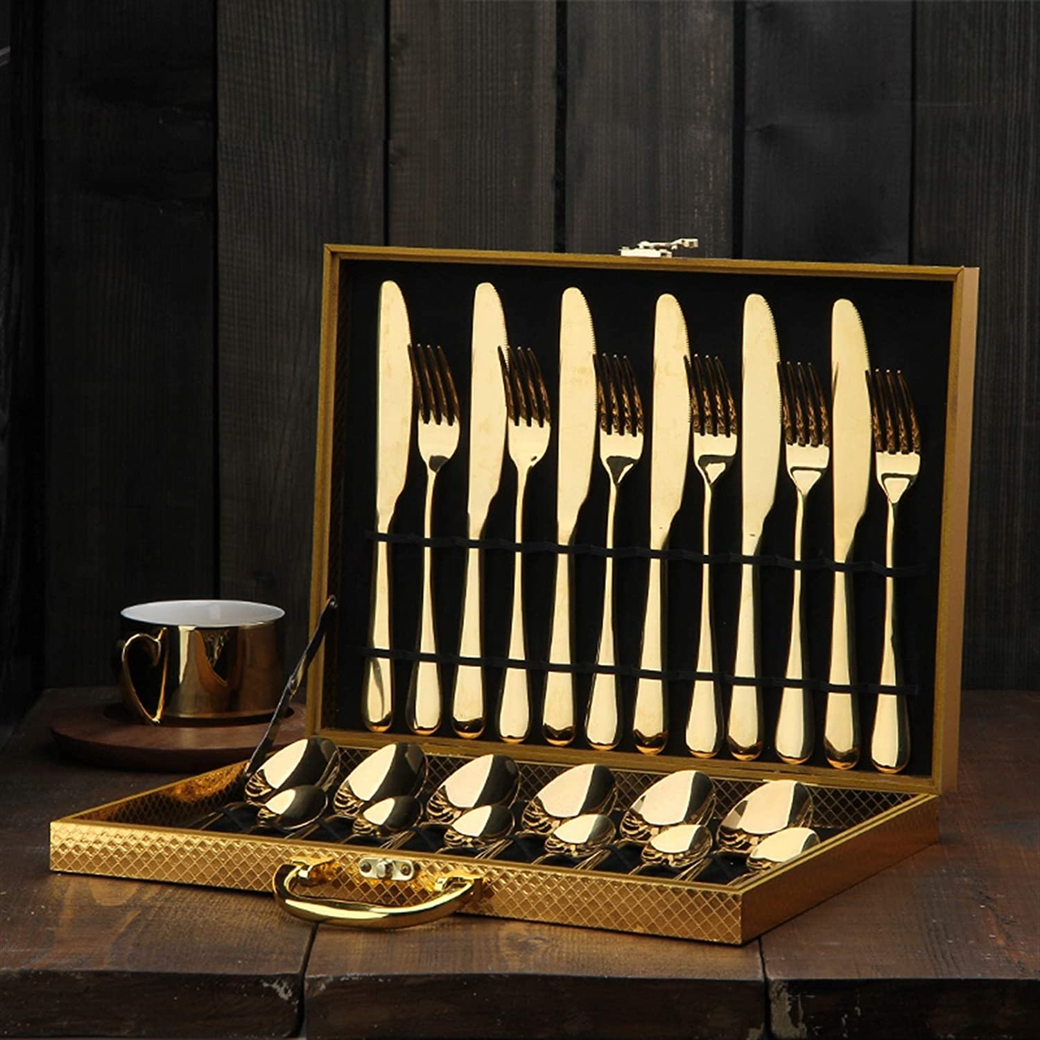 Teardrop Gold Stainless Steel Cutlery Set