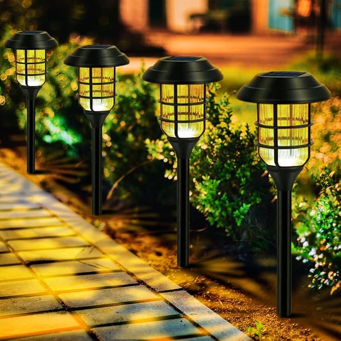 Solar Floor Lamp – Elegant Stainless Steel and Weatherproof