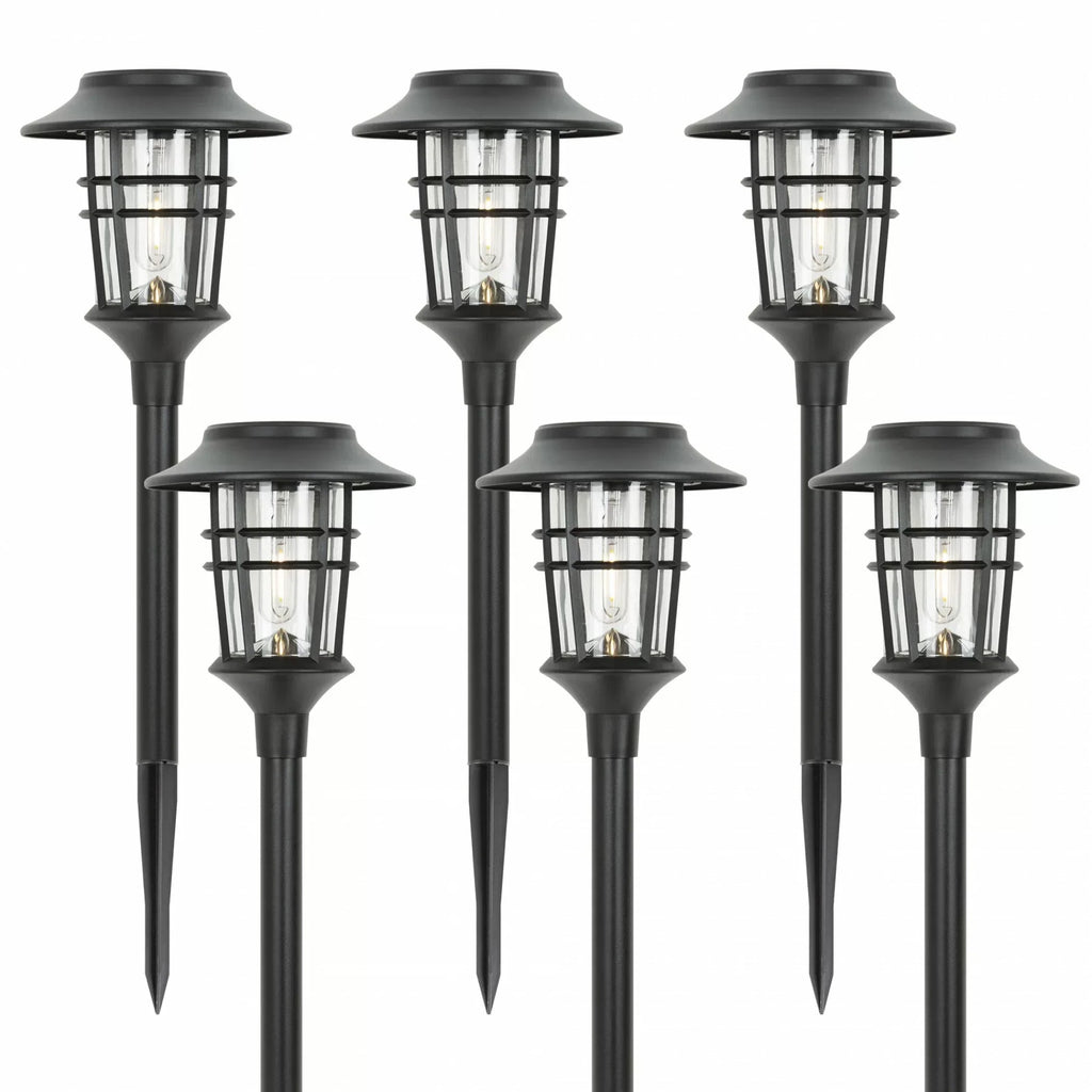 Solar Floor Lamp – Elegant Stainless Steel and Weatherproof