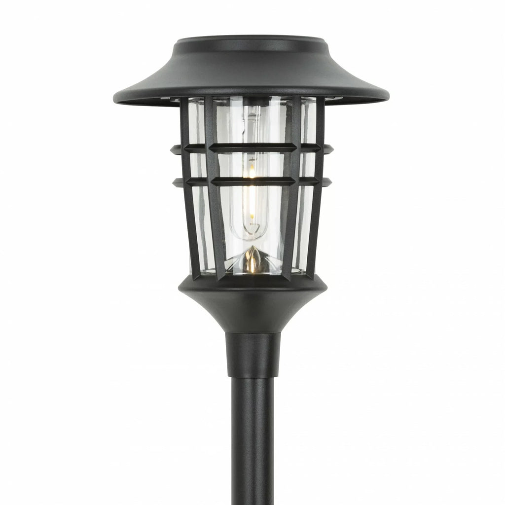 Solar Floor Lamp – Elegant Stainless Steel and Weatherproof