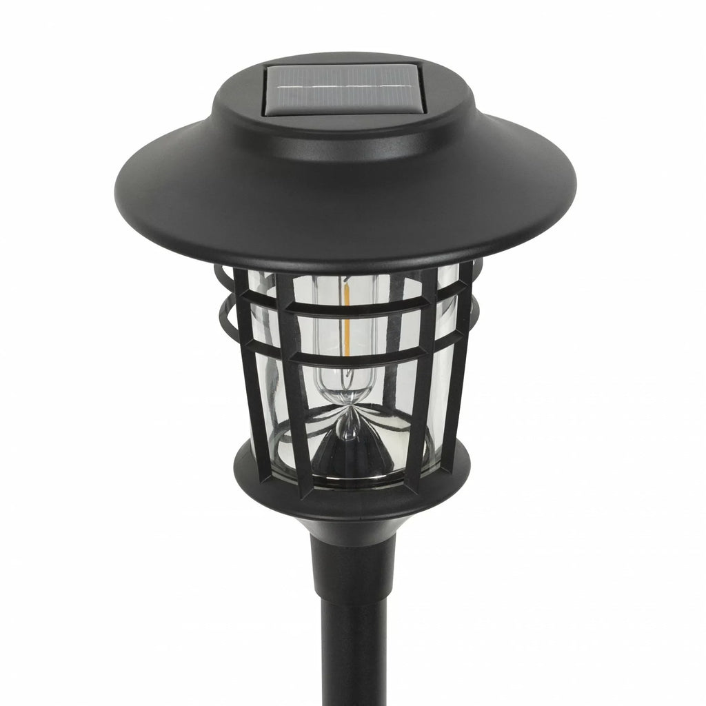 Solar Floor Lamp – Elegant Stainless Steel and Weatherproof
