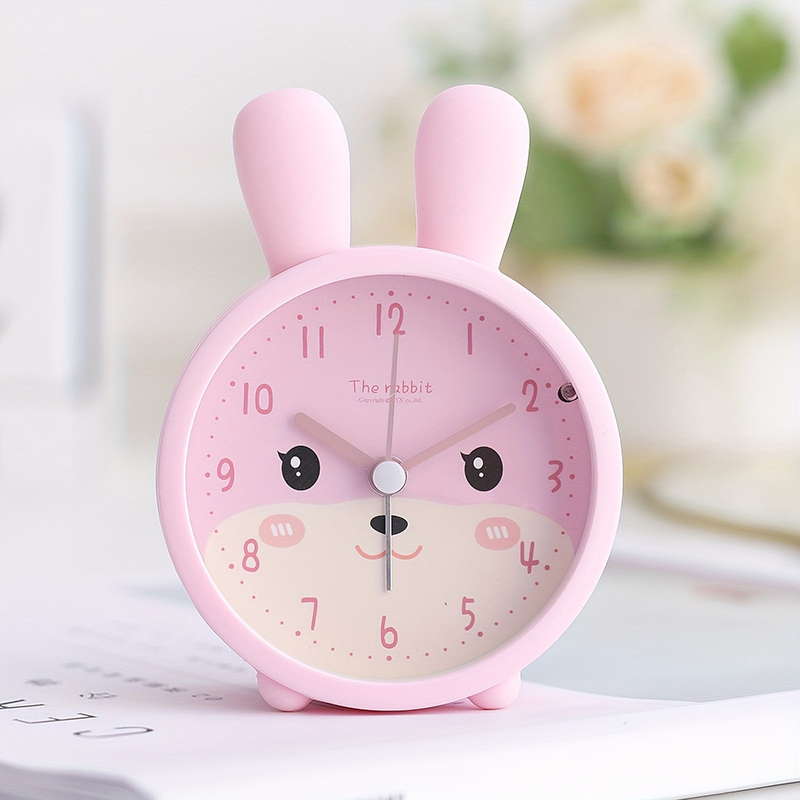 QuietGlow Silent Alarm Clock with Night Light for Sleep
