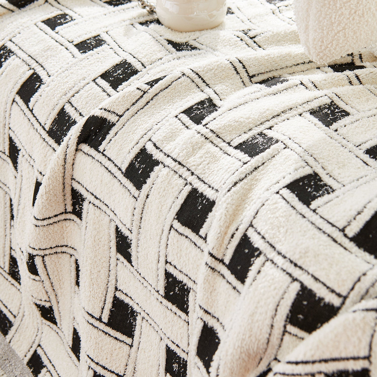 Cozy Winter Crosshatch Style Sofa Cover - Modern, Stylish & Durable Sofa Protection