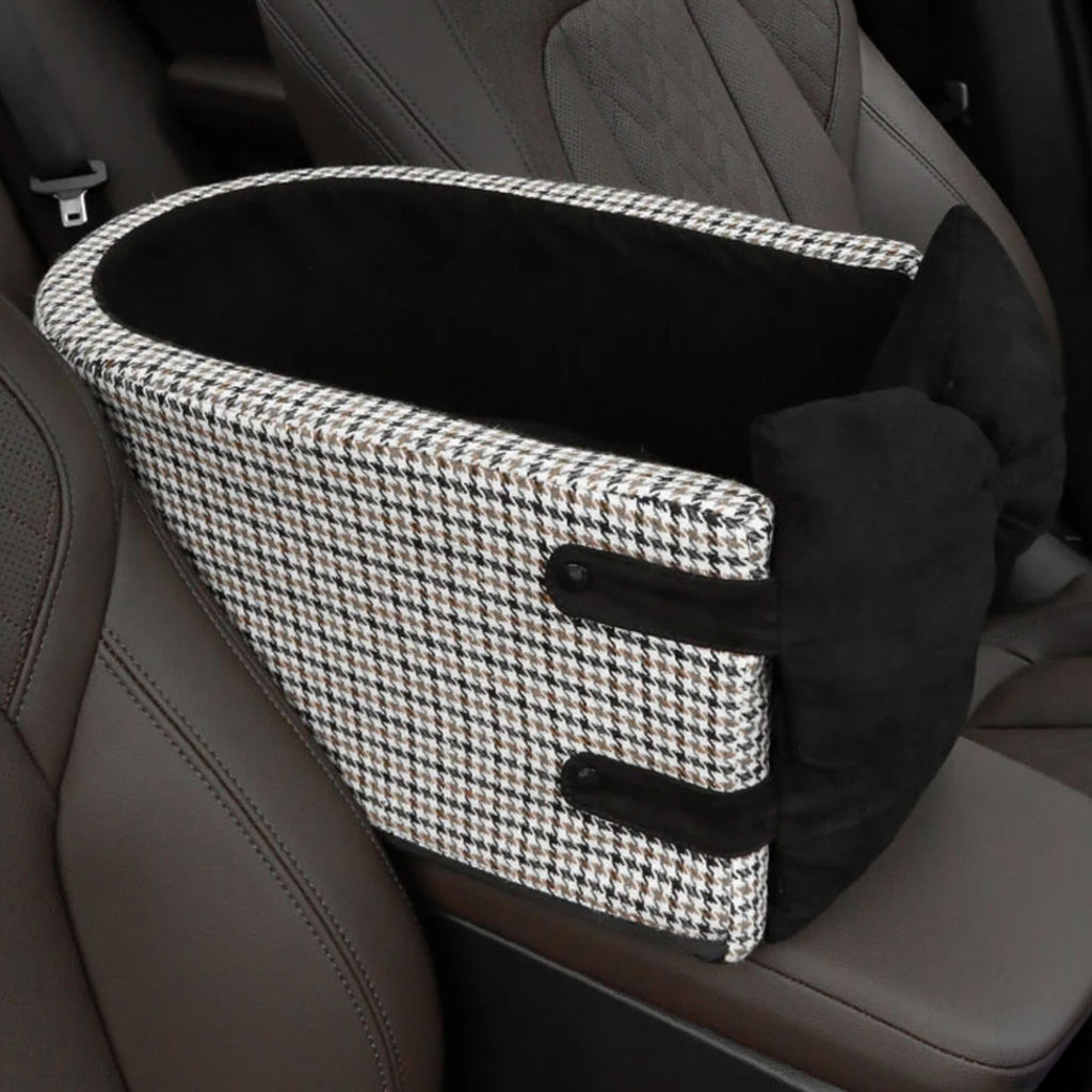 Houndstooth Lookout Console Pet Car Seat – Comfortable, Secure & Stylish