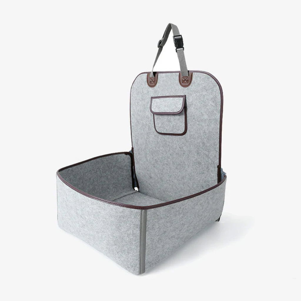 Nature Felt Fabric Dog Car Seat – Secure, Comfortable, and Durable