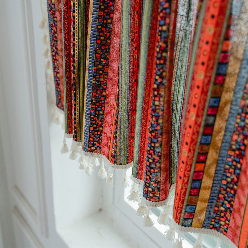 Cotton Linen Curtain with Rod Pocket or Hook Option
