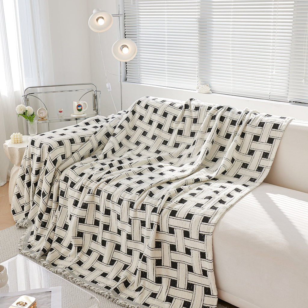 Cozy Winter Crosshatch Style Sofa Cover - Modern, Stylish & Durable Sofa Protection