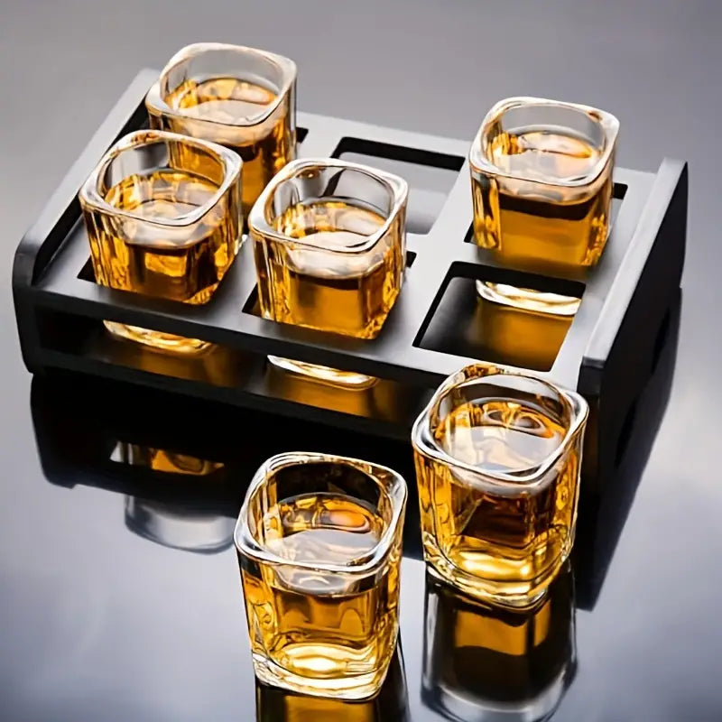 AurumLux Whisky Glass Set - Crystal Glasses with Bowl