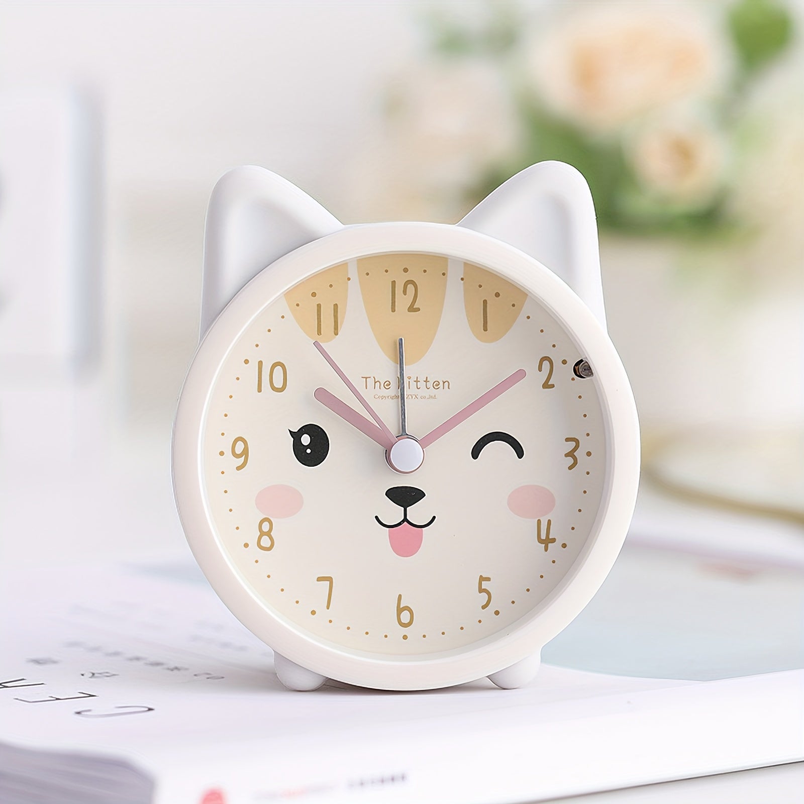 QuietGlow Silent Alarm Clock with Night Light for Sleep