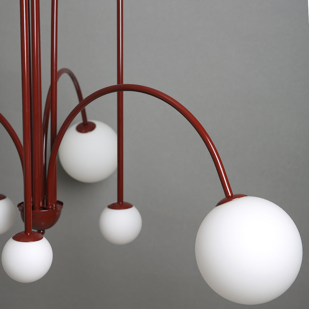 Art Deco Thin Glass Ball Chandelier