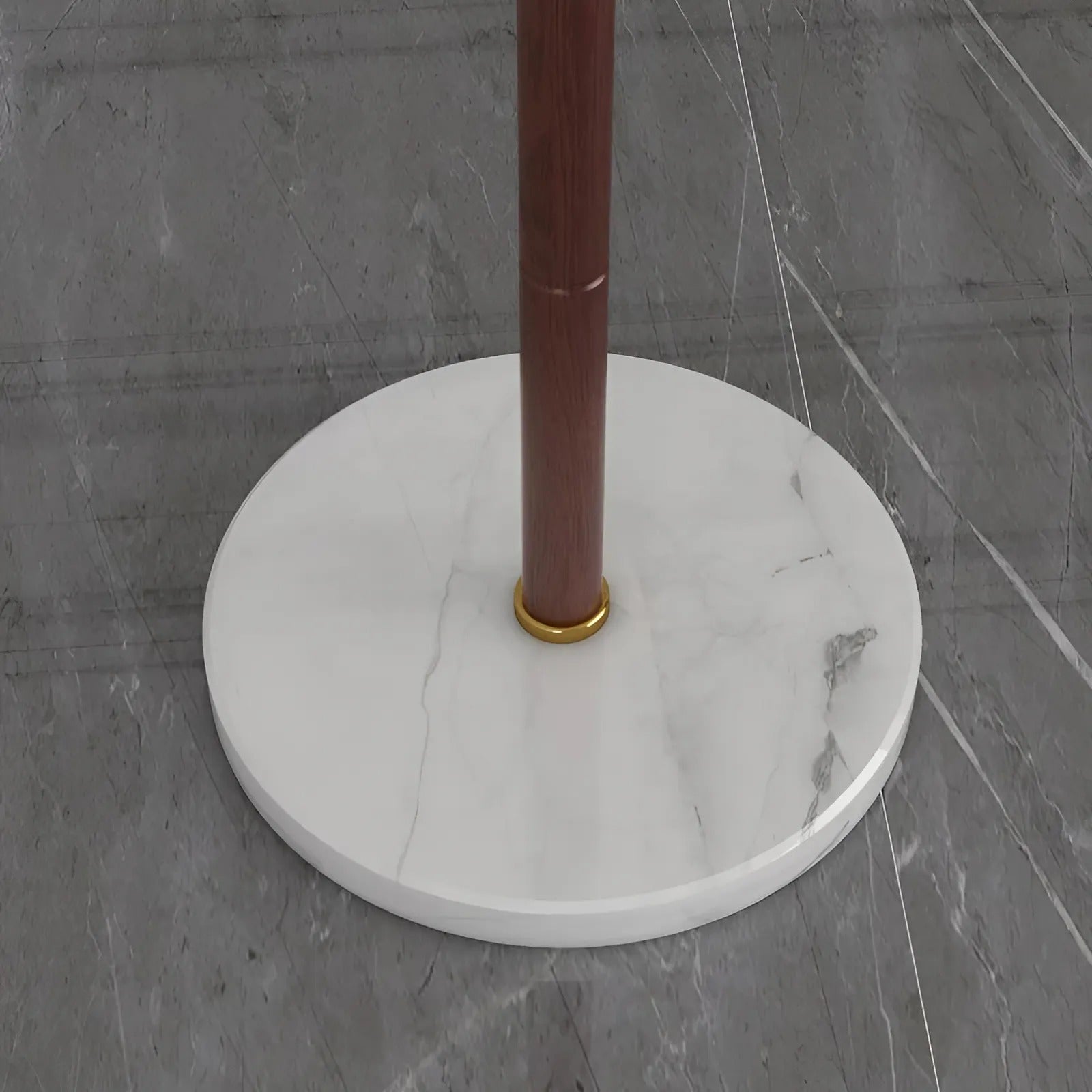 Modern Marble & Wooden Floor Lamp for Elegant Ambient Lighting