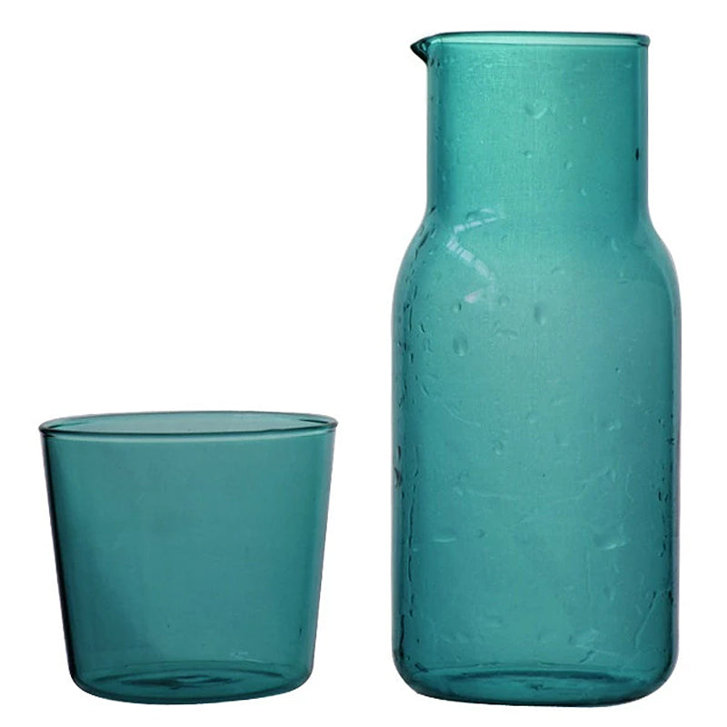 Glass Carafe & Tumbler Set – 500ml Borosilicate Water Set