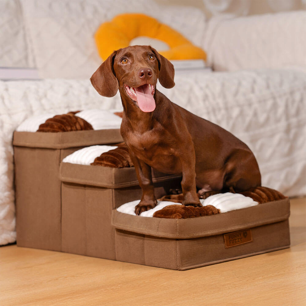 Stylish Dog Stairs with Storage Durable Polypropylene Design