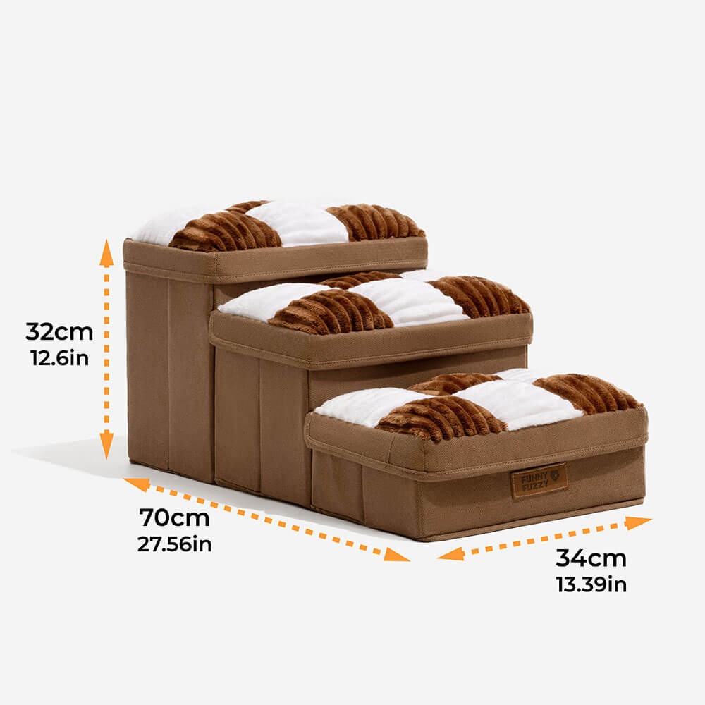 Stylish Dog Stairs with Storage Durable Polypropylene Design