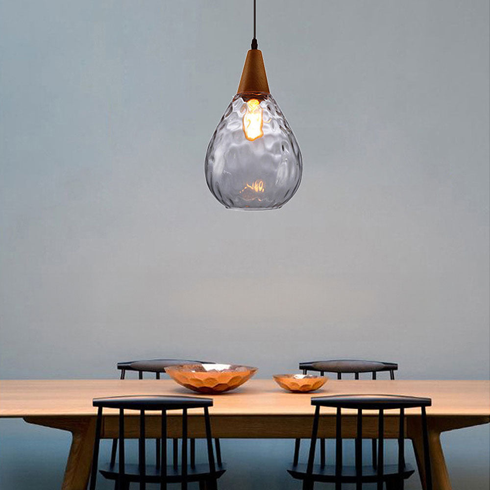 Vintage Teardrop Glass Ceiling Light for Stylish Kitchens