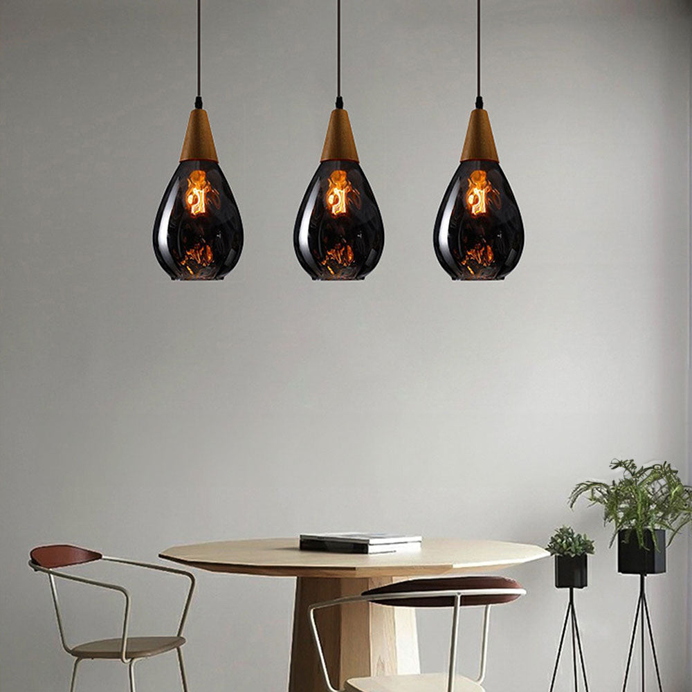 Vintage Teardrop Glass Ceiling Light for Stylish Kitchens