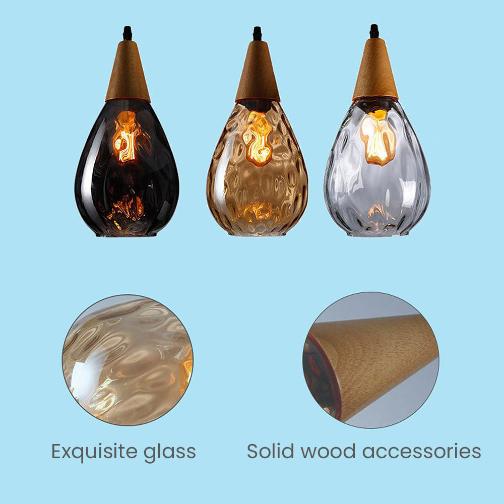 Vintage Teardrop Glass Ceiling Light for Stylish Kitchens