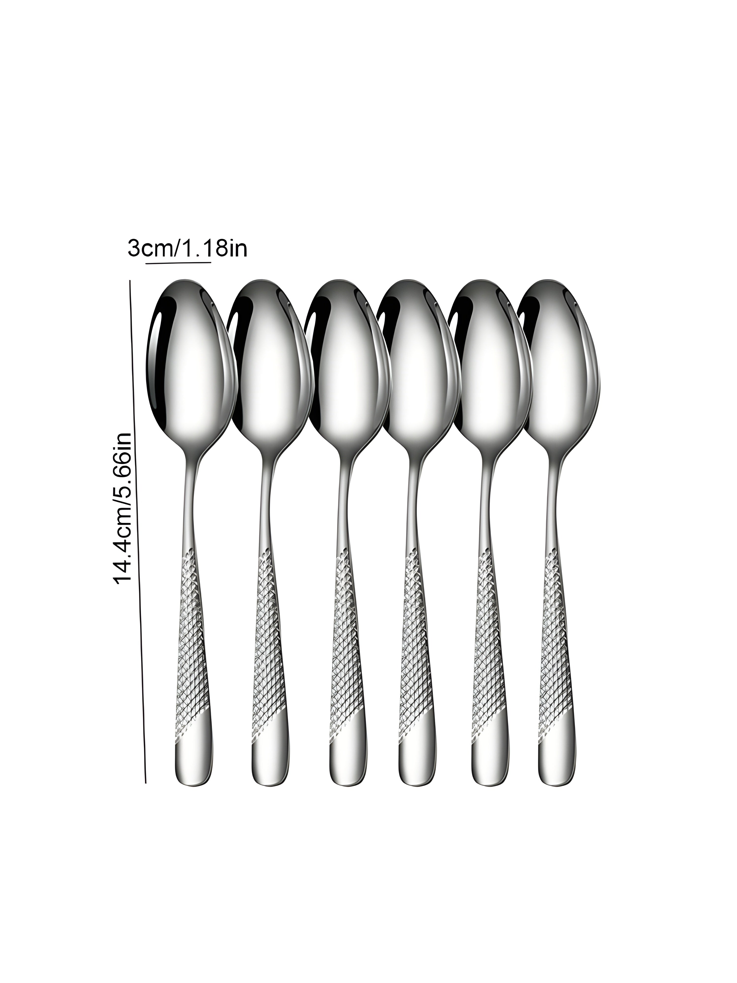 6/30 Piece Stainless Steel Silver Cutlery Set with Elegant Design