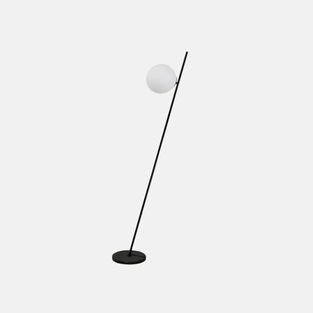 Nordic Black Floor Lamp with Glass Bulb